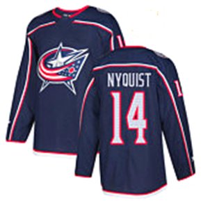 Columbus Blue Jackets #14 Gustav Nyquist Authentic Navy Home Jersey